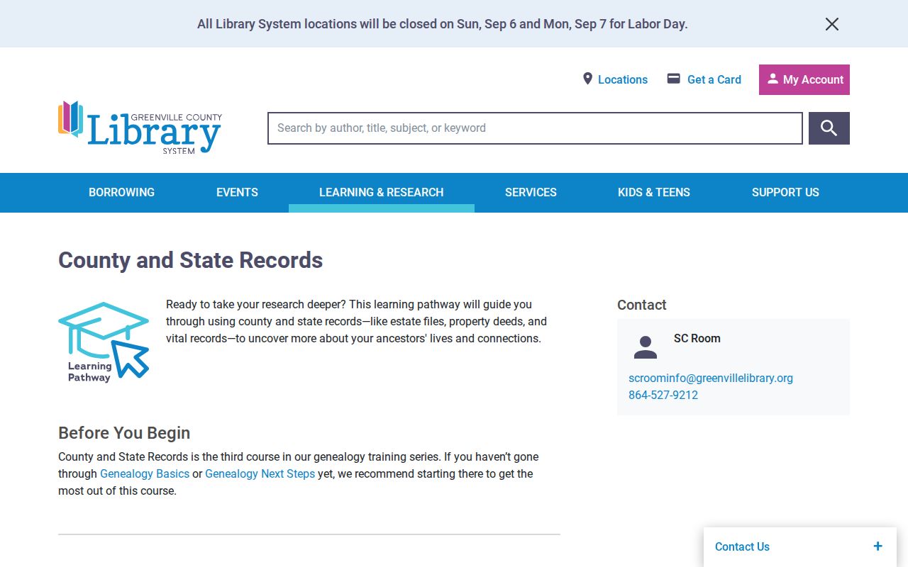 Taylors city directory county and state records guide at Greenville County Library