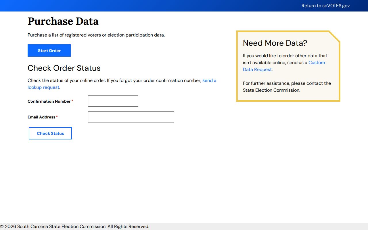 Taylors residents directory South Carolina voter list access screen