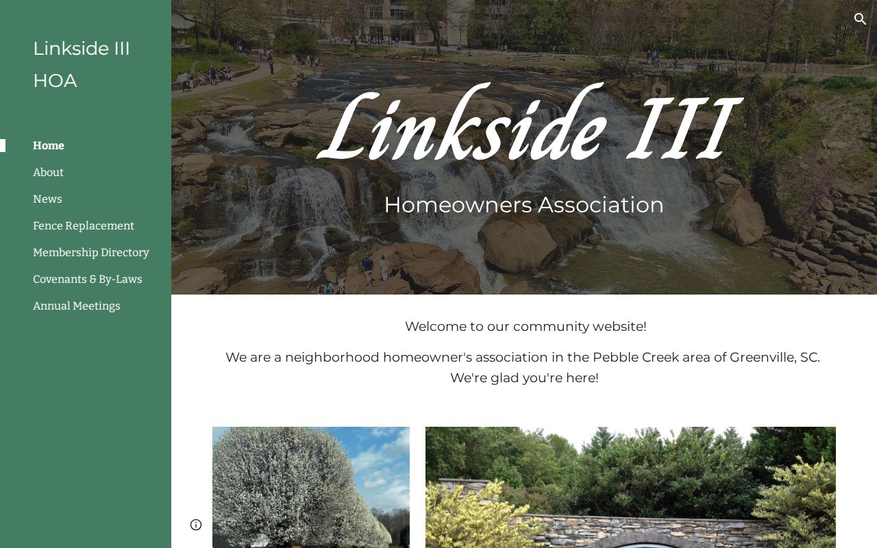 Taylors neighbors Linkside III HOA public community page