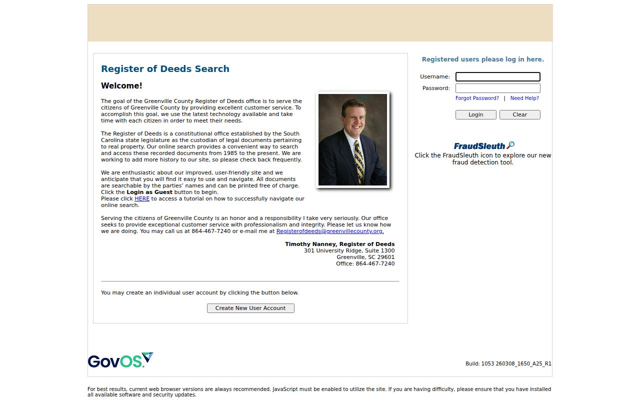 Taylors previous residents Greenville Register of Deeds legacy grantor grantee viewer